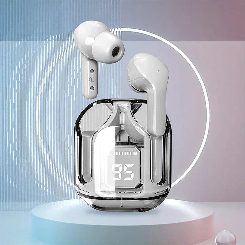 Original AIR31 TWS Wireless BT Headphones Earphones Transparent Mini Headset HIFI LED Power Digital Display Stereo Sound Earbuds