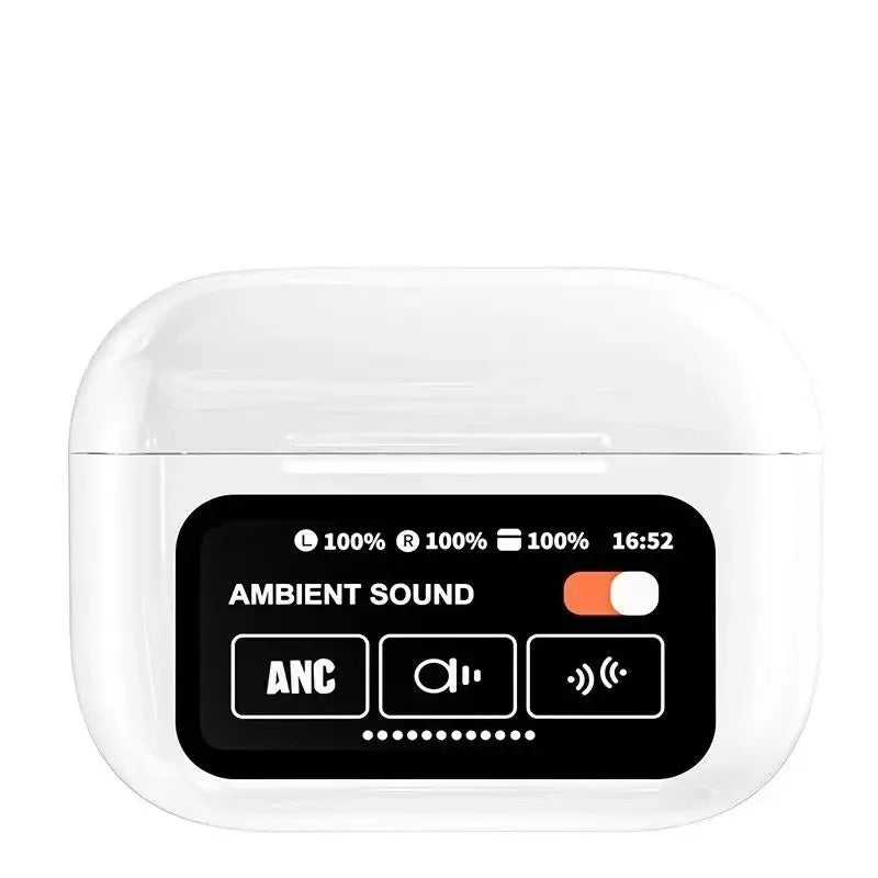 A9 Pro Touch Screen Airpods Pro - ANC Wireless Earbuds With Bluetooth 5.0, LCD Display